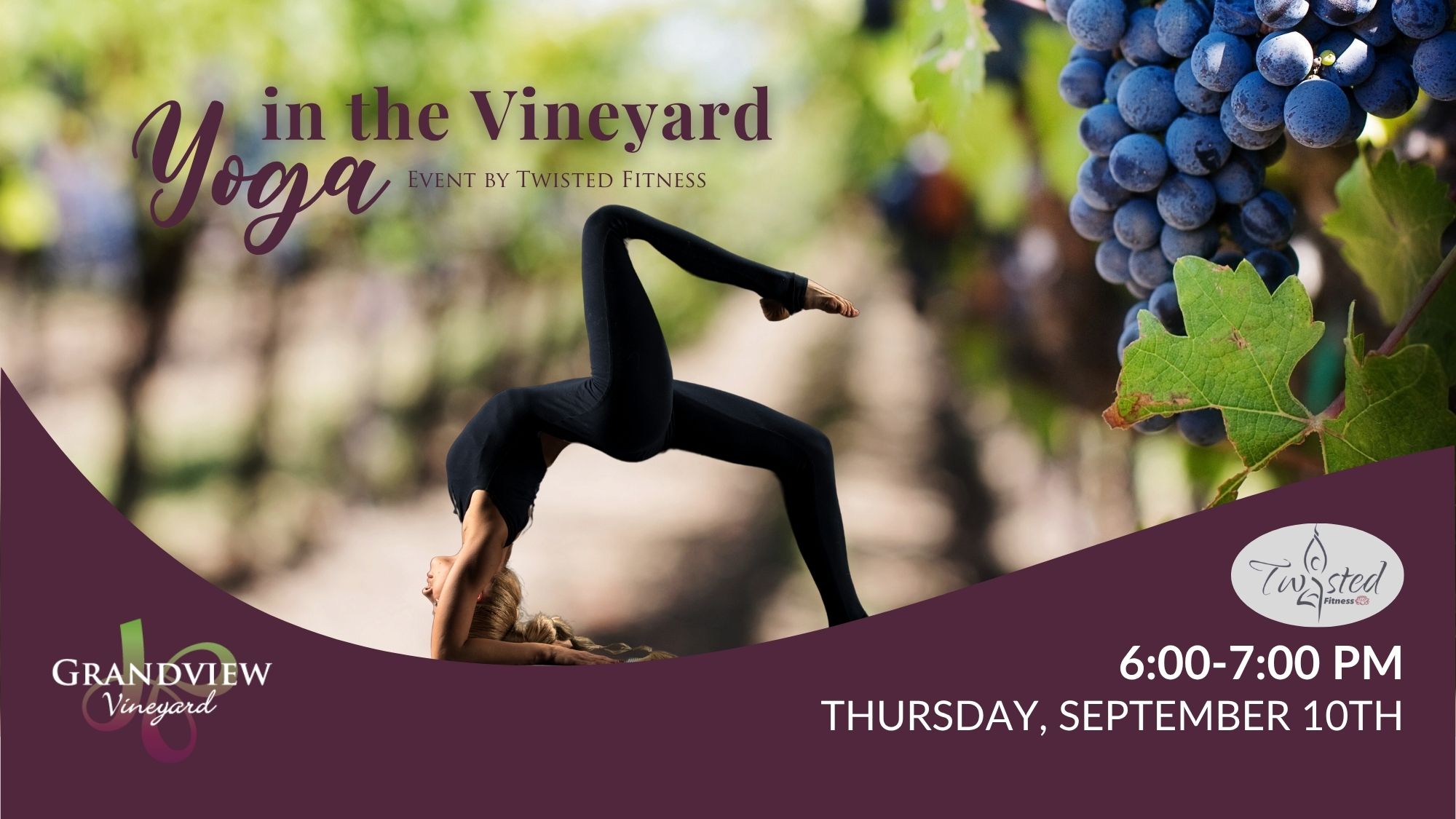 yoga in the vineyard (SEPT 10th)